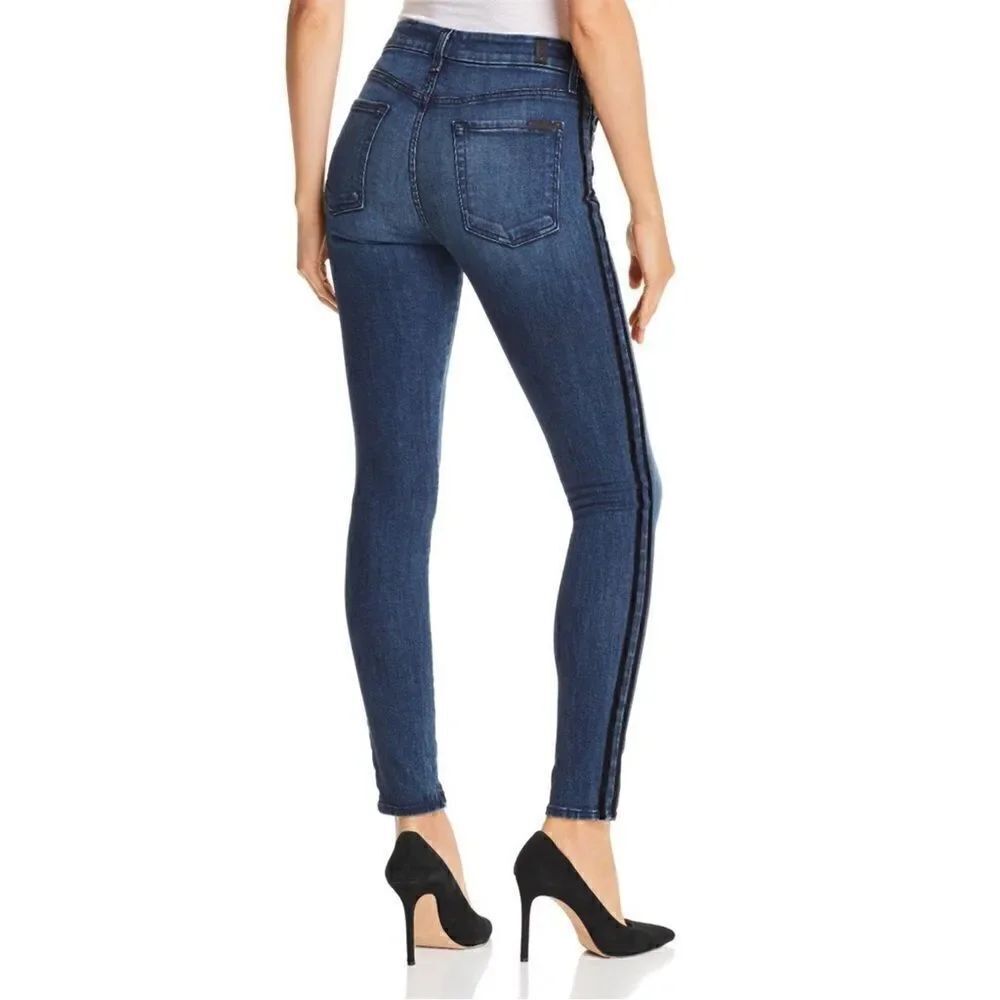 7 For All Mankind B(air) Authentic Stripe Ankle Skinny Jeans